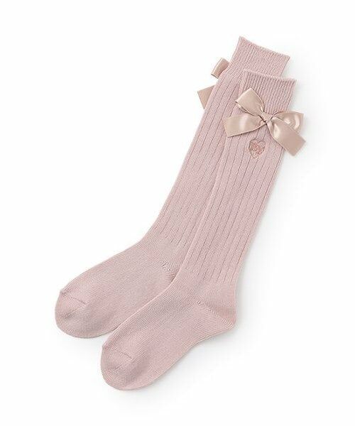 by LOVEiT / バイ ラビット ソックス | リボンハイソックス（ピンク）