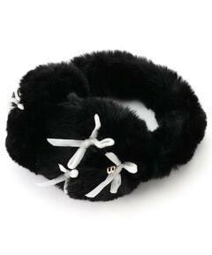 by LOVEiT / バイ ラビット ネックウォーマー・イヤーマフ | リボンつきファーイヤマフ