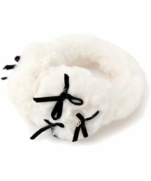 by LOVEiT / バイ ラビット ネックウォーマー・イヤーマフ | リボンつきファーイヤマフ | 詳細4