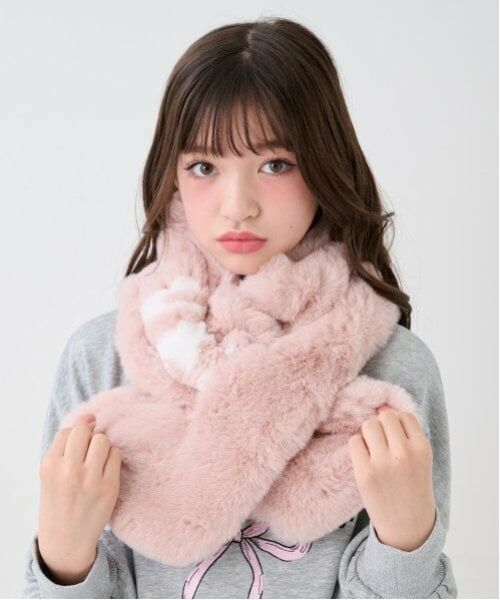 by LOVEiT / バイ ラビット マフラー・ショール・スヌード・ストール | 2wayマフラー（ピンク）