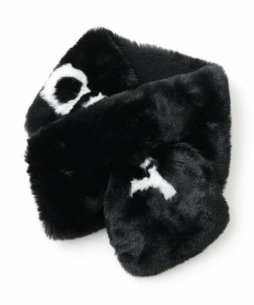 by LOVEiT / バイ ラビット マフラー・ショール・スヌード・ストール | 2wayマフラー（黒）