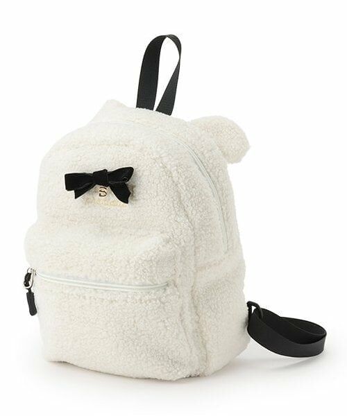 by LOVEiT / バイ ラビット リュック・バックパック | クマ耳ボアリュック（オフ ホワイト）