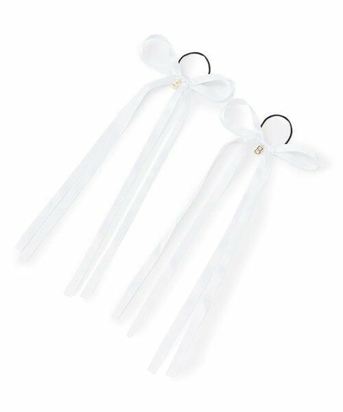 by LOVEiT / バイ ラビット ヘアゴム・シュシュ | リボンポニー2P（白）