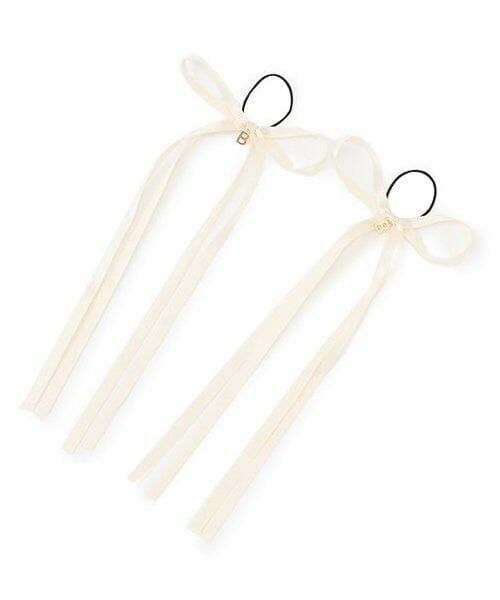 by LOVEiT / バイ ラビット ヘアゴム・シュシュ | リボンポニー2P（ベージュ）