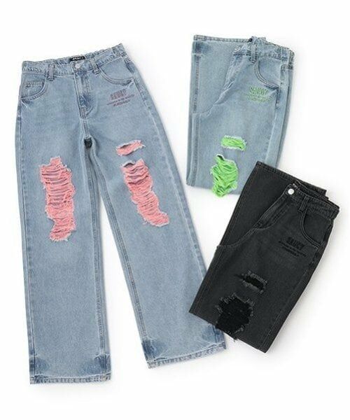 by LOVEiT / バイ ラビット その他パンツ | 【ニコ☆プチ掲載】下糸カラーデニム | 詳細15