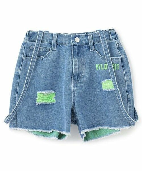 by LOVEiT / バイ ラビット ショート・ハーフ・半端丈パンツ | ダメージショートパンツ（紺）