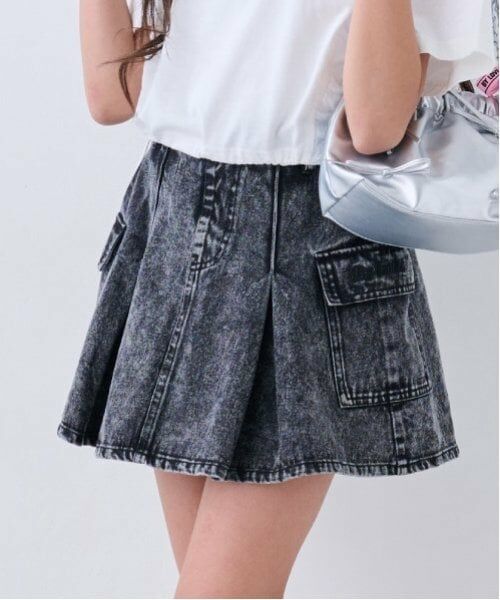 by LOVEiT / バイ ラビット ミニ・ひざ丈スカート | 【ニコ☆プチ掲載】ベルトつきカーゴスカート(黒)