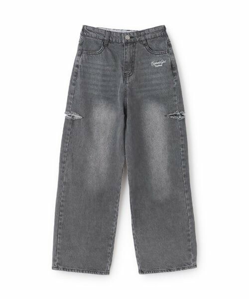 by LOVEiT / バイ ラビット その他パンツ | ダメージルーズデニム(黒)