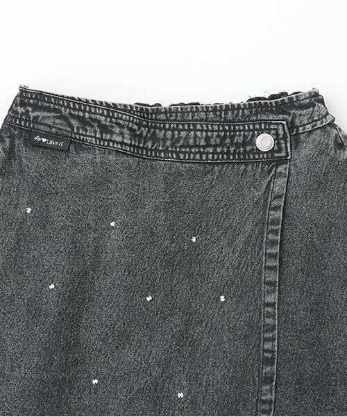 by LOVEiT / バイ ラビット ミニ・ひざ丈スカート | ビジューラップスカート | 詳細2