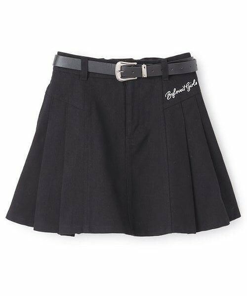 by LOVEiT / バイ ラビット ミニ・ひざ丈スカート | ベルトつきスカート(黒)