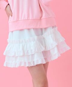 by LOVEiT / バイ ラビット ミニ・ひざ丈スカート | レースフリルスカート