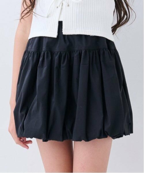 by LOVEiT / バイ ラビット ミニ・ひざ丈スカート | 【ニコ☆プチ掲載】ティアードバルーンスカート(黒)