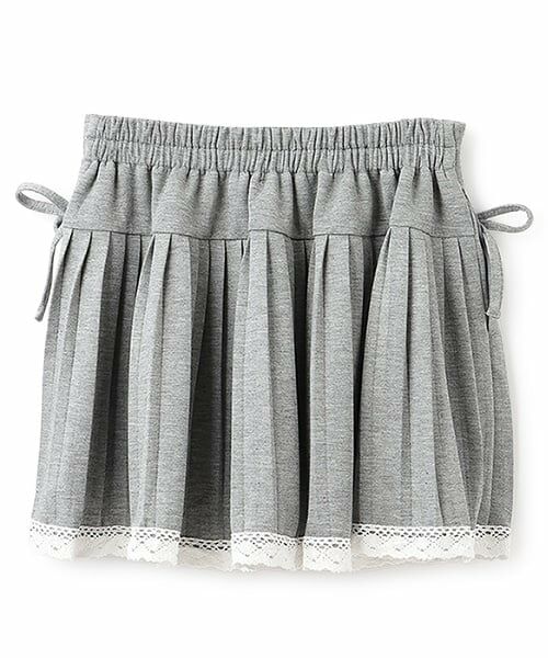 by LOVEiT / バイ ラビット ミニ・ひざ丈スカート | 裾レースティアードプリーツ | 詳細1