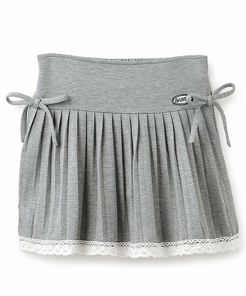 by LOVEiT / バイ ラビット ミニ・ひざ丈スカート | 裾レースティアードプリーツ | 詳細10