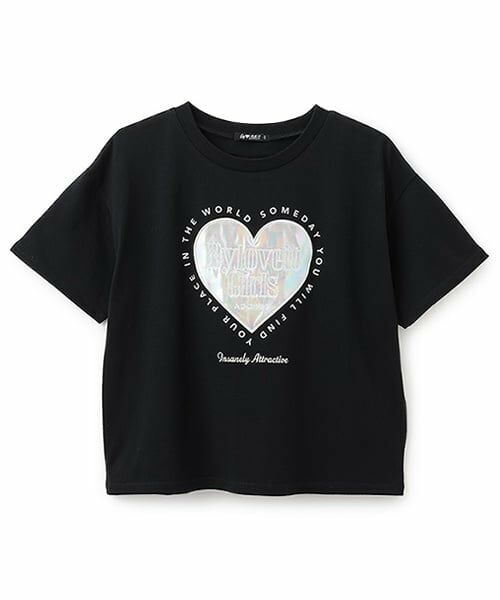 by LOVEiT / バイ ラビット Tシャツ | 【大好評につき再入荷】ハートパッチTシャツ（黒）