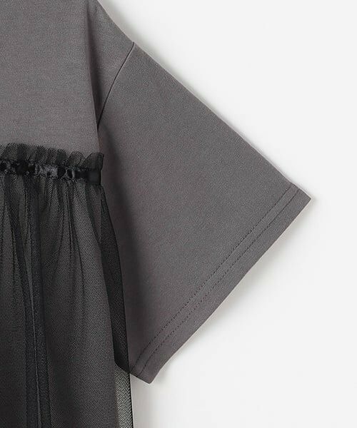 by LOVEiT / バイ ラビット Tシャツ | チュール付きバンドTシャツ | 詳細4