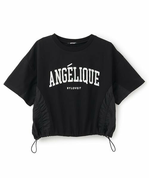 by LOVEiT / バイ ラビット Tシャツ | 切り替えプルオーバー(黒)