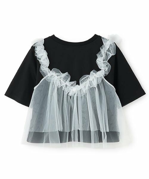 by LOVEiT / バイ ラビット Tシャツ | 【ニコ☆プチ掲載】チュールキャミつきTシャツ | 詳細1