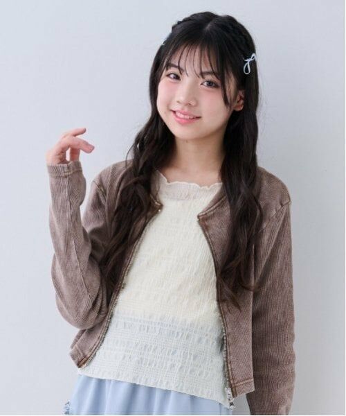 by LOVEiT / バイ ラビット Tシャツ | キャミつきシアシャーリングTシャツ | 詳細2