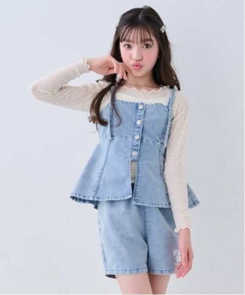 by LOVEiT / バイ ラビット Tシャツ | キャミつきシアシャーリングTシャツ | 詳細3