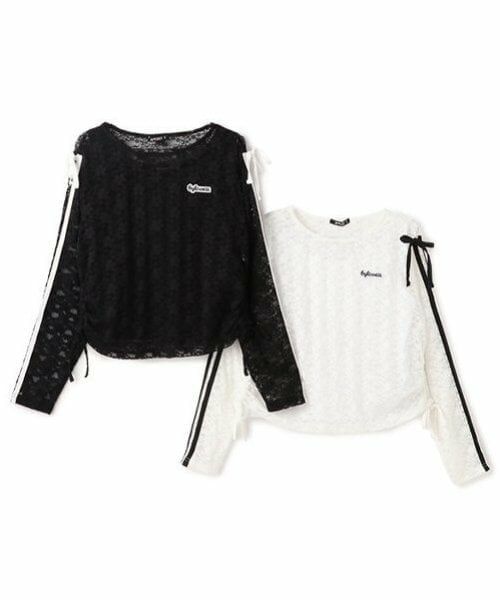 by LOVEiT / バイ ラビット Tシャツ | 【ニコ☆プチ掲載】WリボンレースTシャツセット | 詳細12