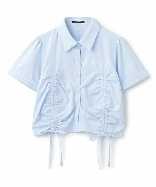 by LOVEiT / バイ ラビット シャツ・ブラウス | フロントドロストブラウス（サックス）