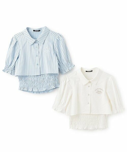 by LOVEiT / バイ ラビット シャツ・ブラウス | クロップド丈レイヤードブラウス | 詳細8