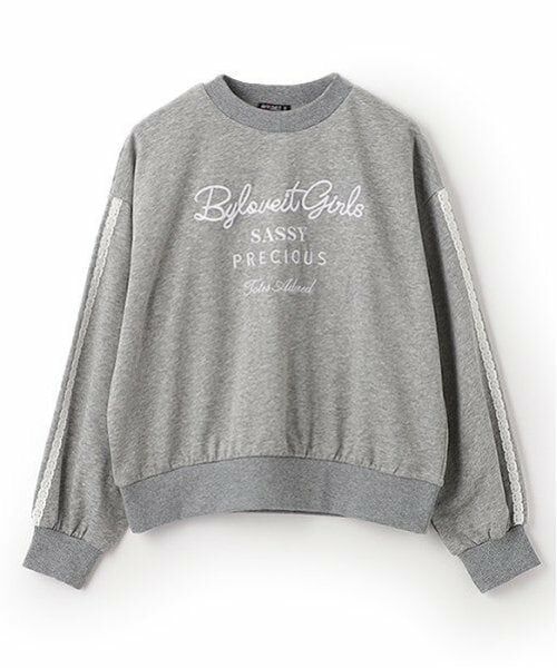 by LOVEiT / バイ ラビット スウェット | レースライントレーナー（ミディアム グレー）