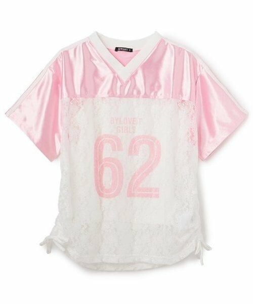 by LOVEiT / バイ ラビット Tシャツ | 【ニコ☆プチ・Cuugal掲載】ガーリーナンバーTシャツ（ピンク）
