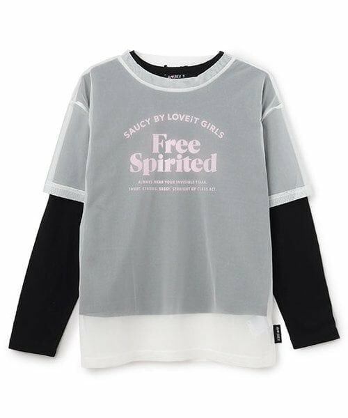 by LOVEiT / バイ ラビット Tシャツ | FreeロゴTシャツチュールTセット（黒）