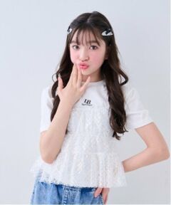 by LOVEiT / バイ ラビット Tシャツ | チュールビスチェつきTシャツ