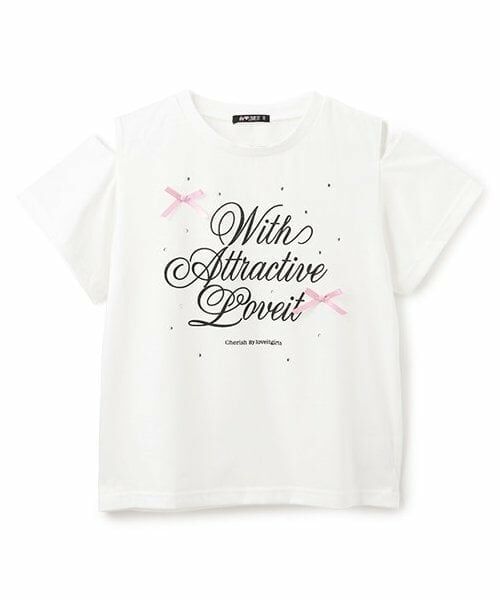 by LOVEiT / バイ ラビット Tシャツ | 【大好評につき再入荷】ビジューガーリーTシャツ（オフ ホワイト）