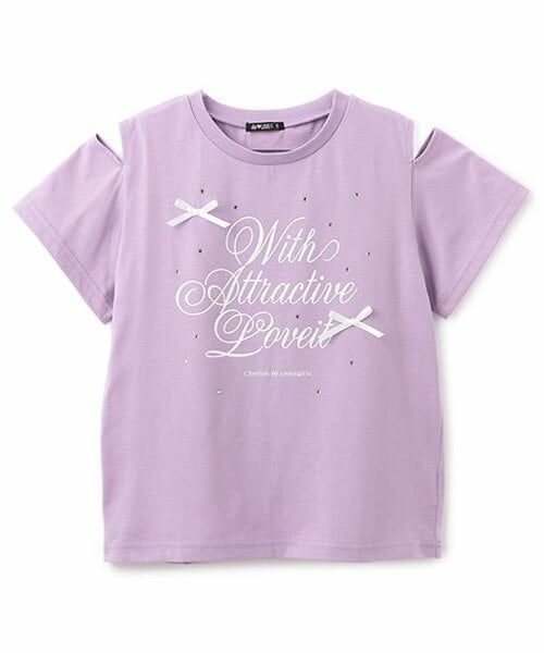 by LOVEiT / バイ ラビット Tシャツ | 【大好評につき再入荷】ビジューガーリーTシャツ（ラベンダー）