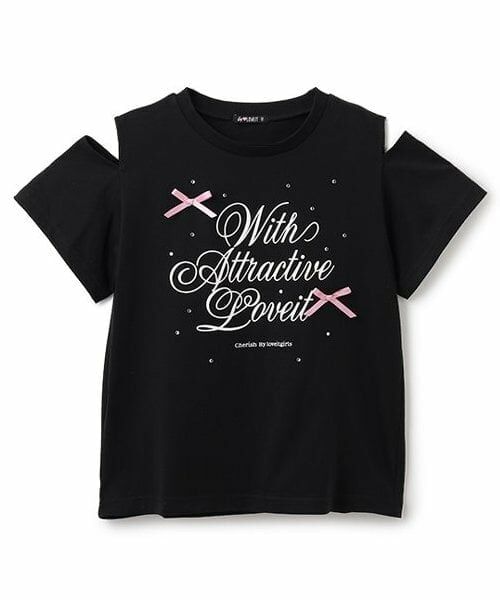 by LOVEiT / バイ ラビット Tシャツ | 【大好評につき再入荷】ビジューガーリーTシャツ（黒）