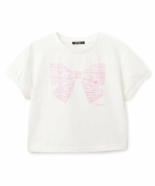 by LOVEiT / バイ ラビット Tシャツ | グラデーションリボンTシャツ（オフ ホワイト）