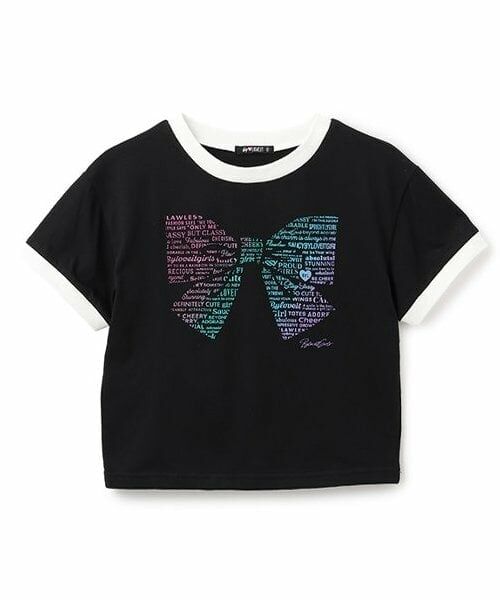 by LOVEiT / バイ ラビット Tシャツ | グラデーションリボンTシャツ（黒）