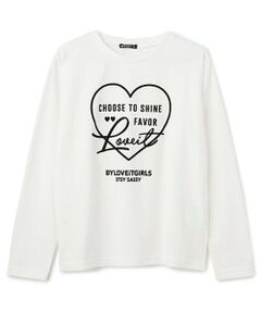 by LOVEiT / バイ ラビット Tシャツ | ハートロングTシャツ