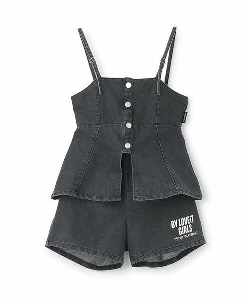 by LOVEiT / バイ ラビット ショート・ハーフ・半端丈パンツ | ビスチェパンツセット（黒）