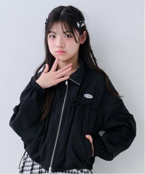 by LOVEiT / バイ ラビット ブルゾン | 【Cuugal掲載】リボンブルゾン（黒）