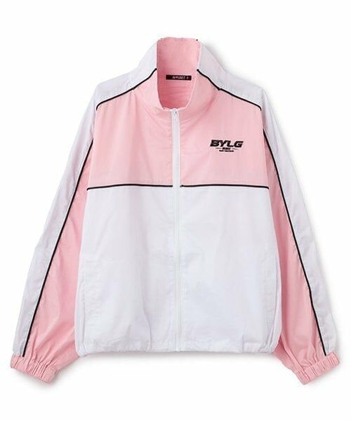 by LOVEiT / バイ ラビット ブルゾン | 切り替えマウンテンパーカー（ピンク）