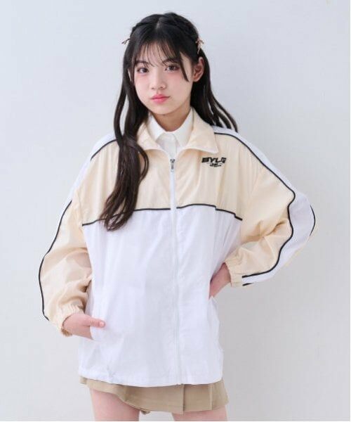 by LOVEiT / バイ ラビット ブルゾン | 切り替えマウンテンパーカー（ベージュ）