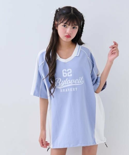 by LOVEiT / バイ ラビット ミニ丈・ひざ丈ワンピース | ミニワンピース（サックス）