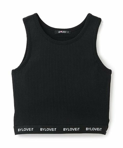 by LOVEiT / バイ ラビット キャミソール・チューブトップ | パット入りクロップドタンク（黒）