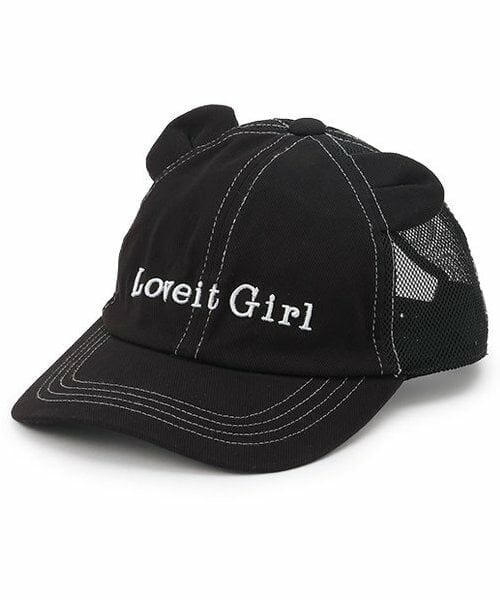 by LOVEiT / バイ ラビット キャップ | クマ耳メッシュキャップ（黒）