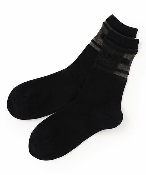 by LOVEiT / バイ ラビット ソックス | 【ニコ☆プチ掲載】シアークルーソックス（黒）