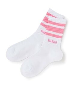 by LOVEiT / バイ ラビット ソックス | ラメラインクルーソックス