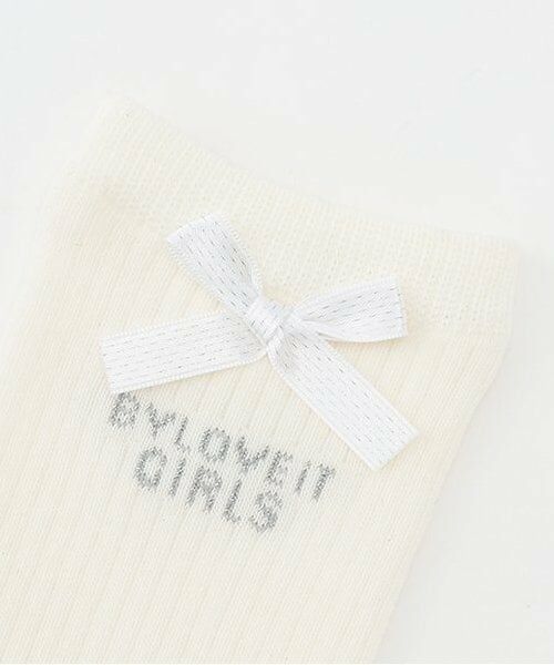 by LOVEiT / バイ ラビット ソックス | リボンつきハイソックス | 詳細1