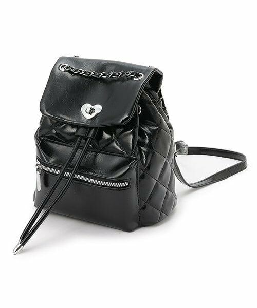 by LOVEiT / バイ ラビット リュック・バックパック | キルトリュック（黒）