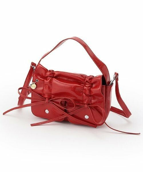 by LOVEiT / バイ ラビット ショルダーバッグ | 【ニコ☆プチ・Cuugal掲載】リボンポケ２ＷＡＹバッグ（赤）