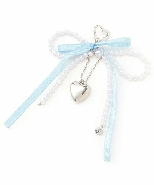 by LOVEiT / バイ ラビット チャーム | パールリボンチャーム（ブルー）
